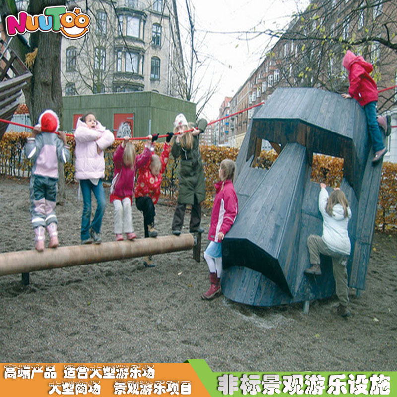 Human head outdoor wooden slide manufacturer_letto non-standard amusement