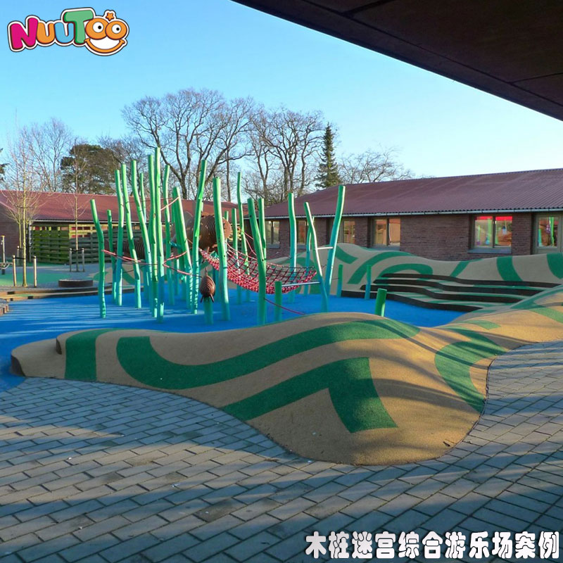 Wooden pile labyrinth basket integrated non-standard playground new equipment